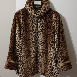 Dennis Basso Reversible Faux Fur Coat
